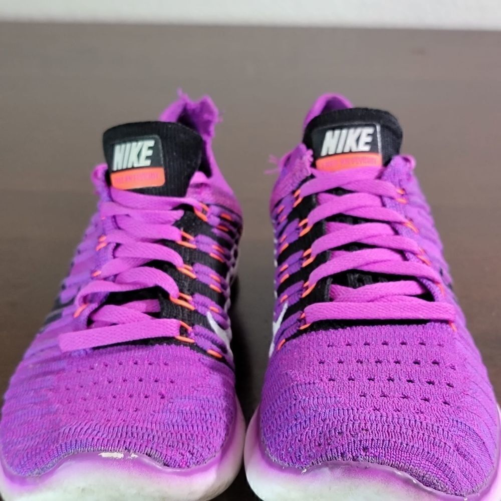 Nike Free RN Flyknit SE Premium Women's Running Shoes Size 6 Purple Black White - Picture 5 of 8